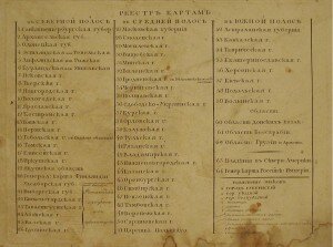 Список карт из атласа: "Атлас Российской империи, состоящий из 64 карт" Атлас Российской империи, состоящий из 64 карт
