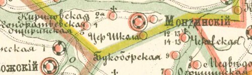 Образец карты Архангельской губернии Старая карта Архангельской губернии