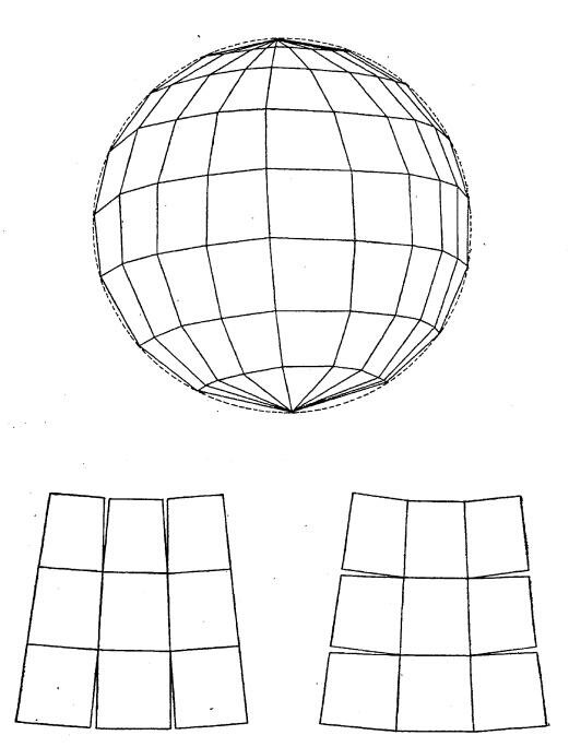 Многогранник, вписанный в шар и соединение листов карты, построенной в многогранной проекции Многогранник, вписанный в шар и соединение листов карты, построенной в многогранной проекции