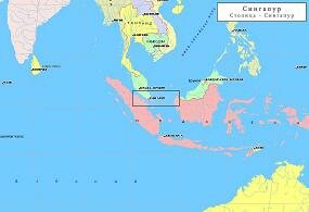 Сингапур на карте мира