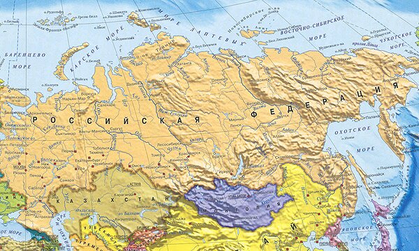 Географическая карта России