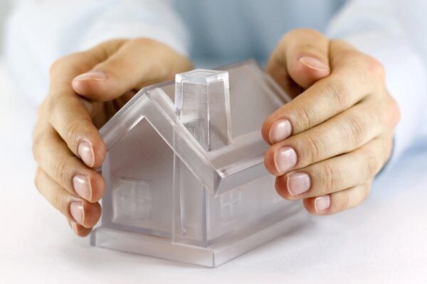 наследство, пластиковый домик в руках